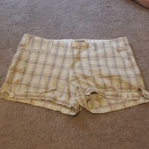 plaid shorts not sure on the brand name